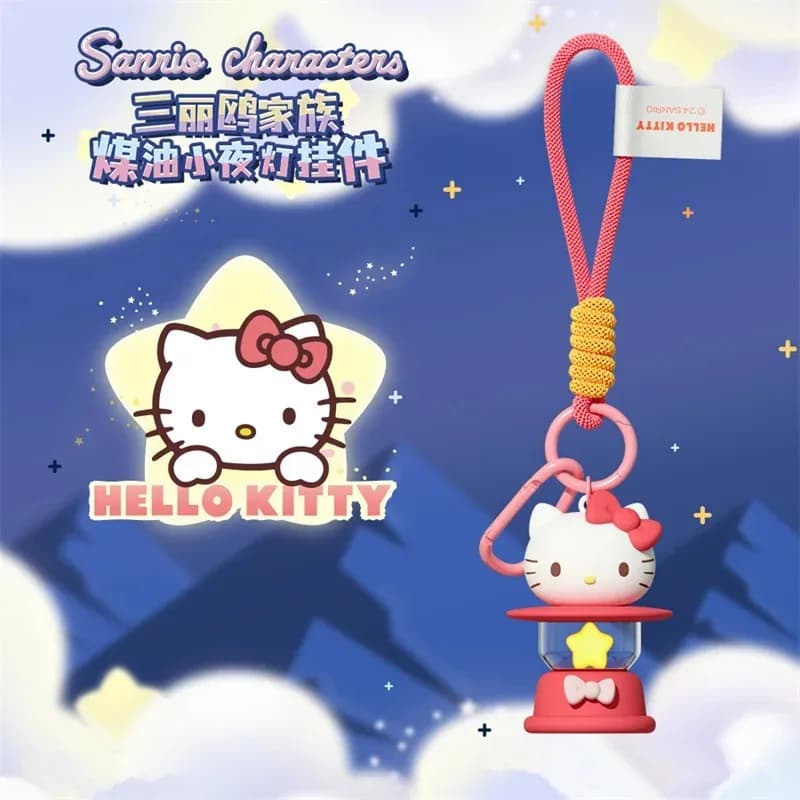 2026-Sanrio Portachiavi Hello Kitty, Portachiavi Creativo con Luce Notturna Kuromi, Ciondolo per Borsa Cinnamoroll, Regali di Natale e Compleanno My Melody