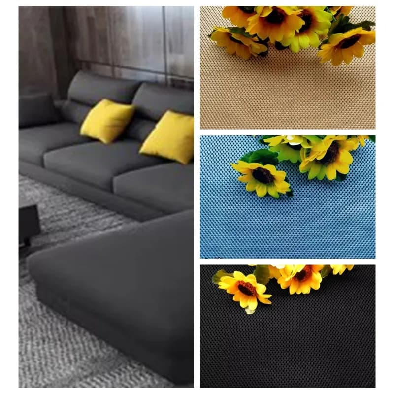 Sandwich Mesh Fabric By The Meter for Schoolbag Suitcase Car Seat Sofa Cover Speaker Mesh Cover Diy Sewing Plain Cloth White