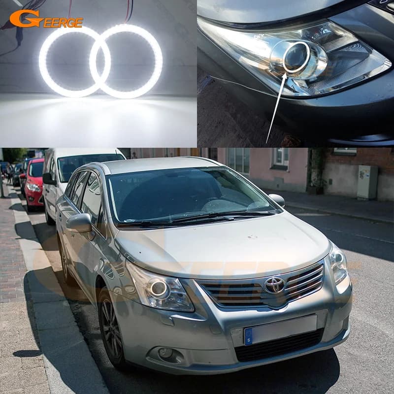 Per Toyota Avensis T27 2009 - 2012 2013 2014 2015 2016 2017 2018 Luce diurna Ultra luminosa Smd Led Angel Eyes Kit Halo Anelli