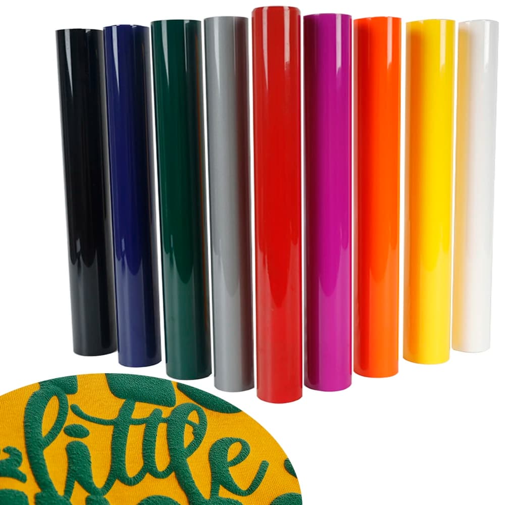 Vinile 3D Puff HTV, vinile a trasferimento termico in materiale per magliette, ferro su vinile per tutte le macchine da taglio, facile da tagliare e erbacce