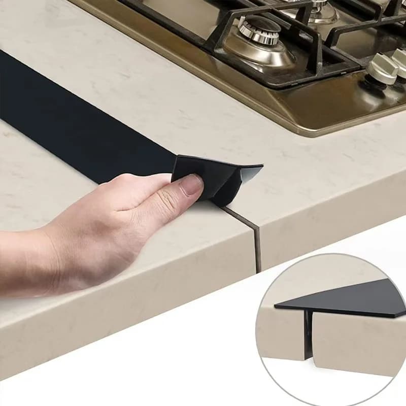 Silicone Gap Strip Kitchen Gas Stove Sealing Strip Kitchen Anti-Oil Anti-Stain Strip Silicone Insert Strip Kitchen Accessories