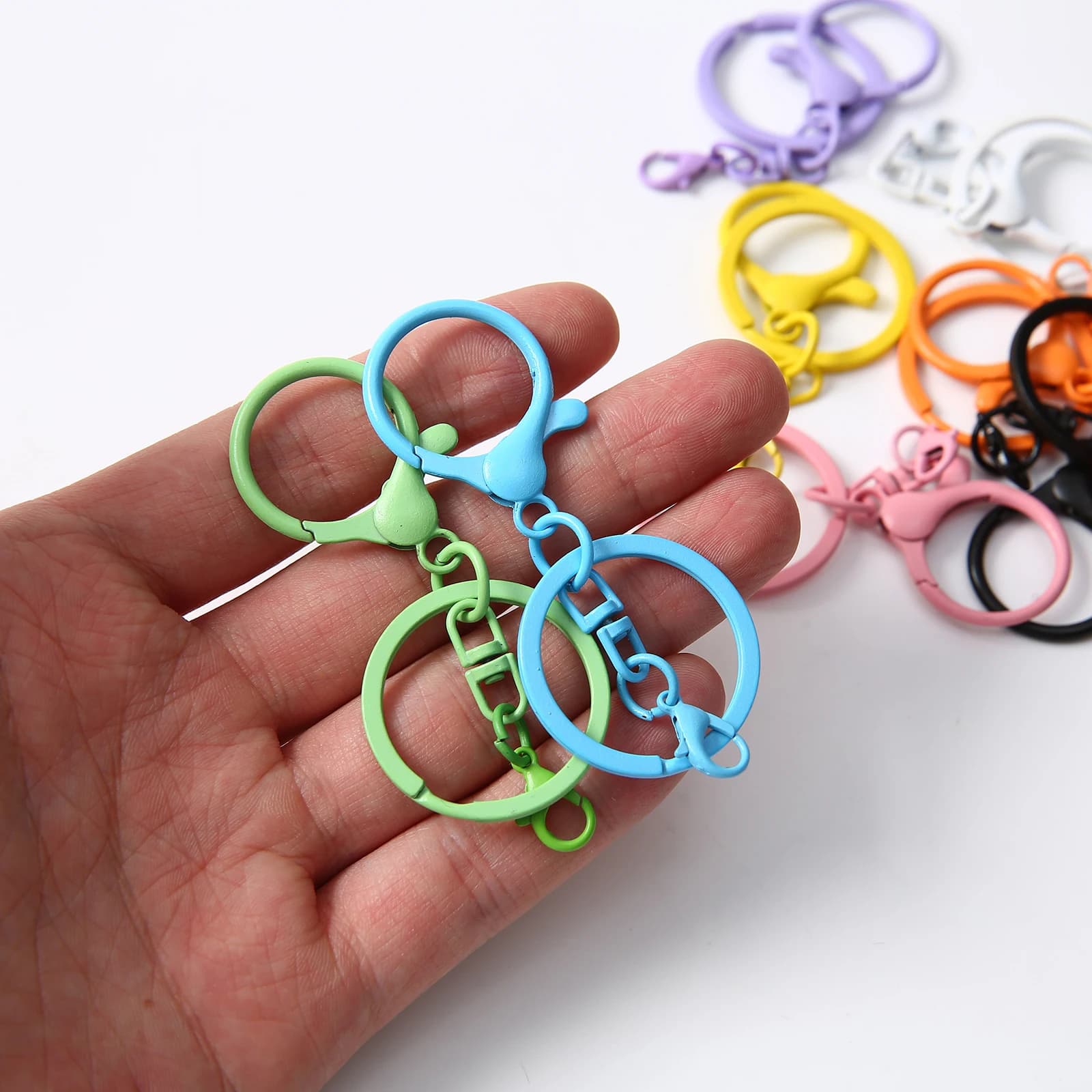 1/5/10/20/50pcs Colore Della Caramella Del Metallo Lacccato In Lega di Zinco Aragosta Chiusura Anello di Collegamento FAI DA TE Per Creazione di gioielli accessori