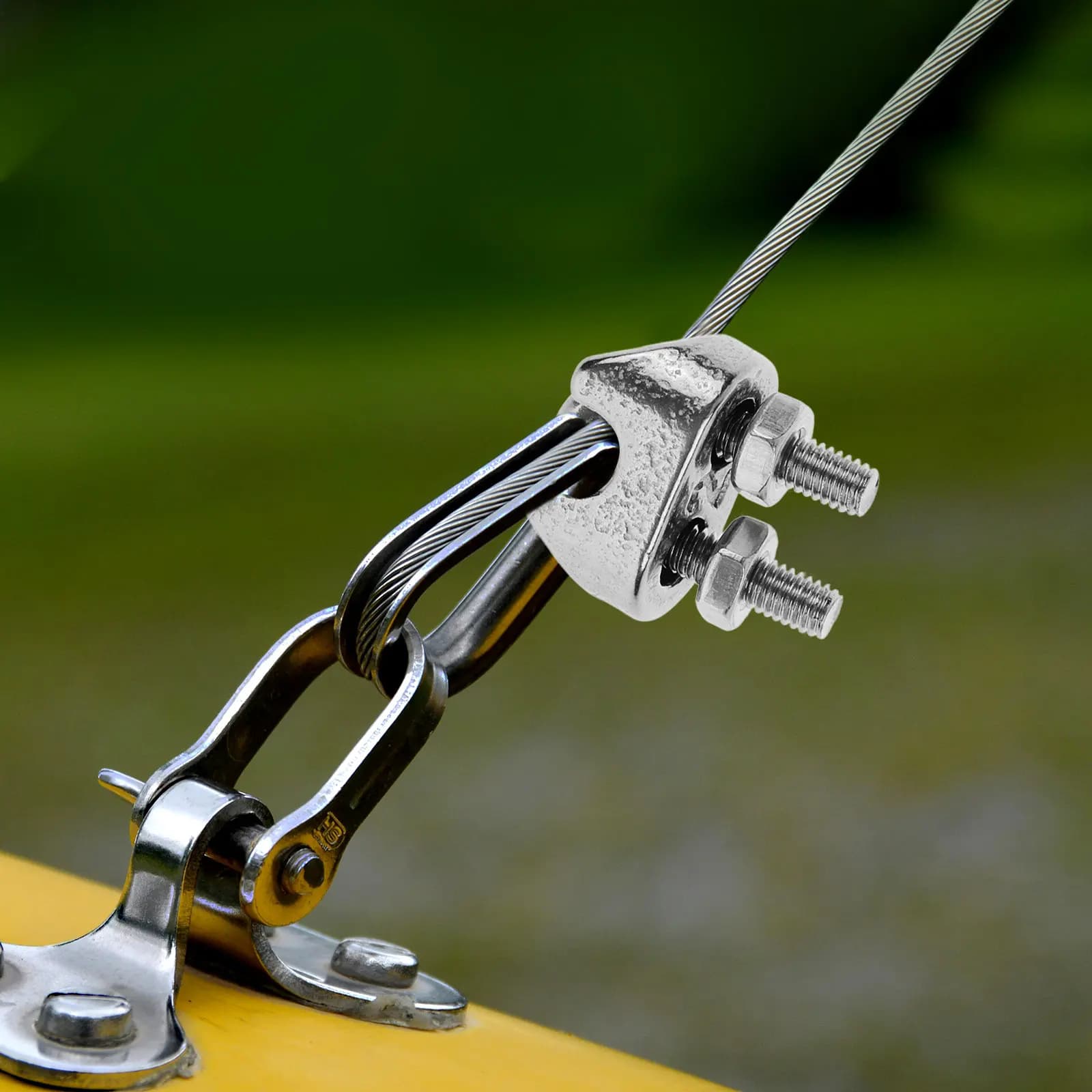 10 Pezzi Morsetti per Cavi in Acciaio Inox 304, Clip a U Resistenti per Sistemi di Guardrail, Attrezzature e Applicazioni Marine