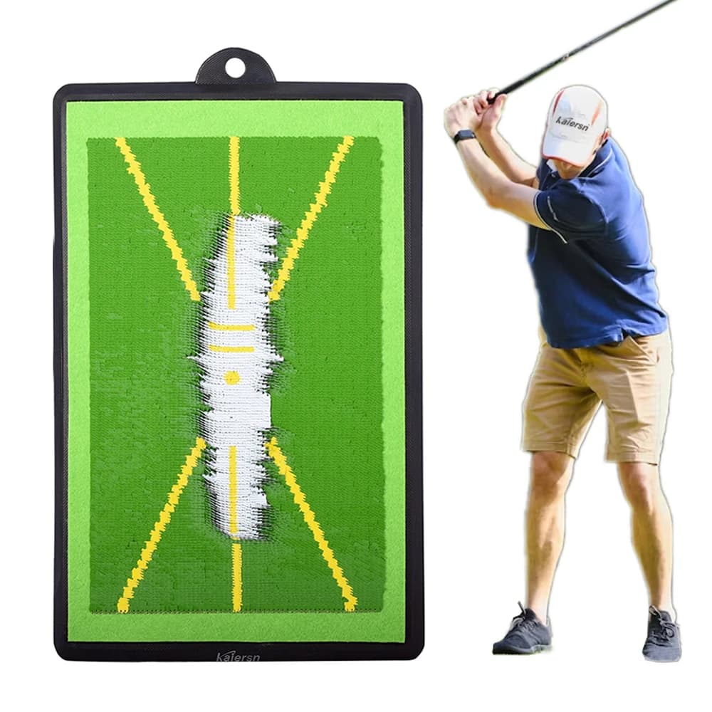 Tappetino da allenamento per swing da golf premium: rilevamento del percorso dell'oscillazione, traccia della palla da battuta, tappetino per esercitazioni direzionale per una migliore precisione dell'oscillazione