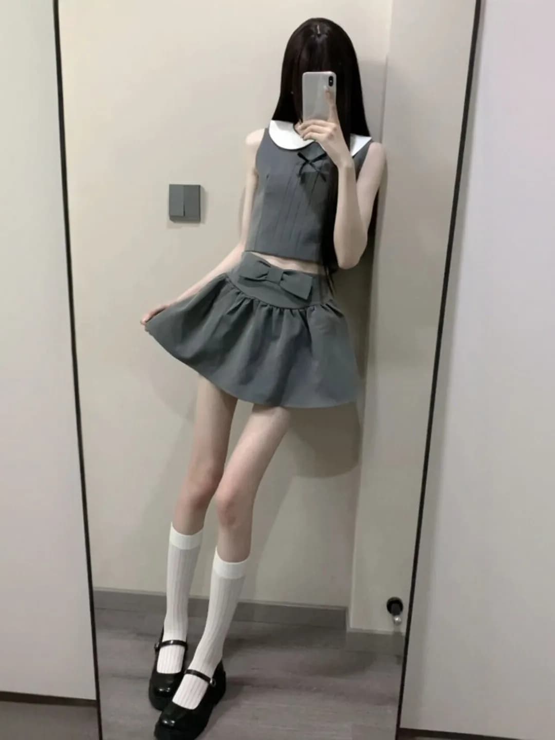 Korean Style Vest Top And Skirt Two-Piece Set Comfortable Breathable Summer Outfit Women's Fashion Ensemble High Waist S...