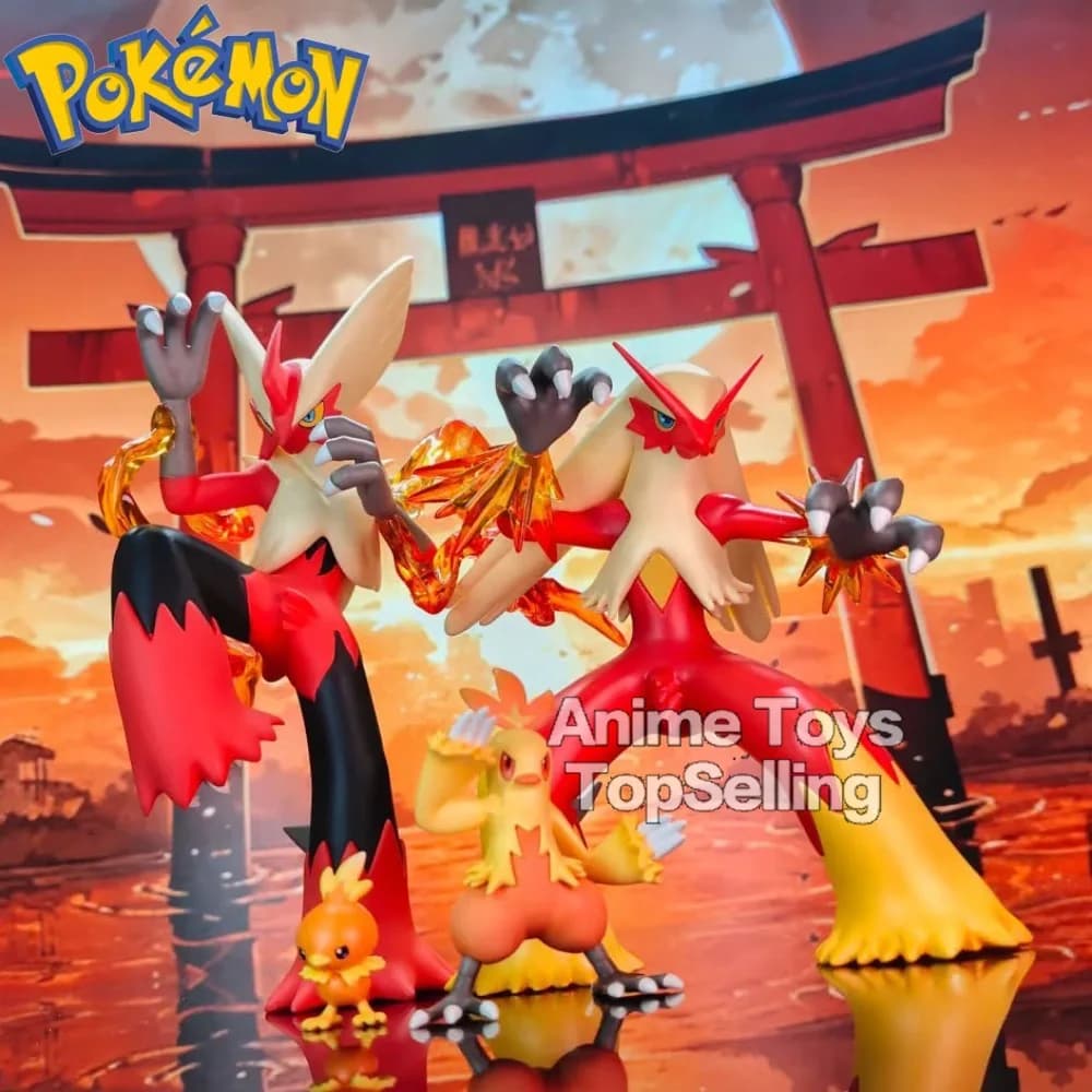 2-8 cm Anime Pokemon Figure Blaziken Evolutionary Group Action Figures Collezione in PVC Modello Giocattoli per bambini Regali