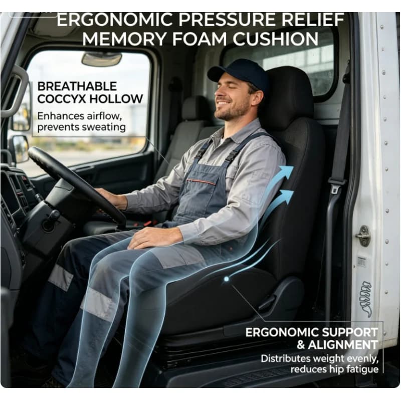 Cuscino ergonomico in schiuma per supporto lombare, comodo per alleviare il mal di schiena, per sedia da ufficio, auto, casa, uso quotidiano