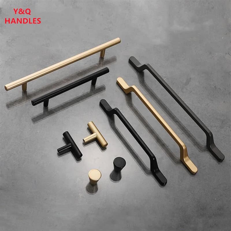 Maniglie per cassetti, mobili, maniglie da cucina, per pomello dell'armadio, porta, cassetti, mobili, pomello da cucina, hardware dorato semplice