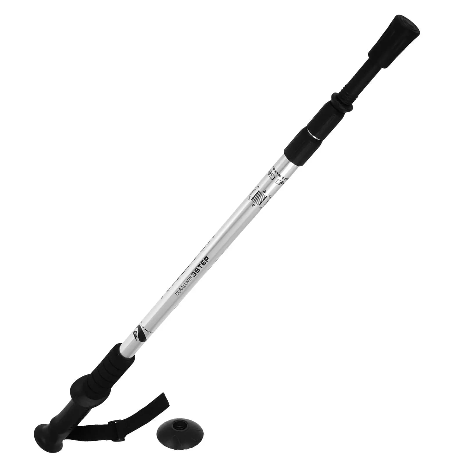 Collapsible Hiking Poles Lightweight 3-Section Aluminum Alloy Anti-Shock Trekking Sticks with Dual Handle Options for Mountain