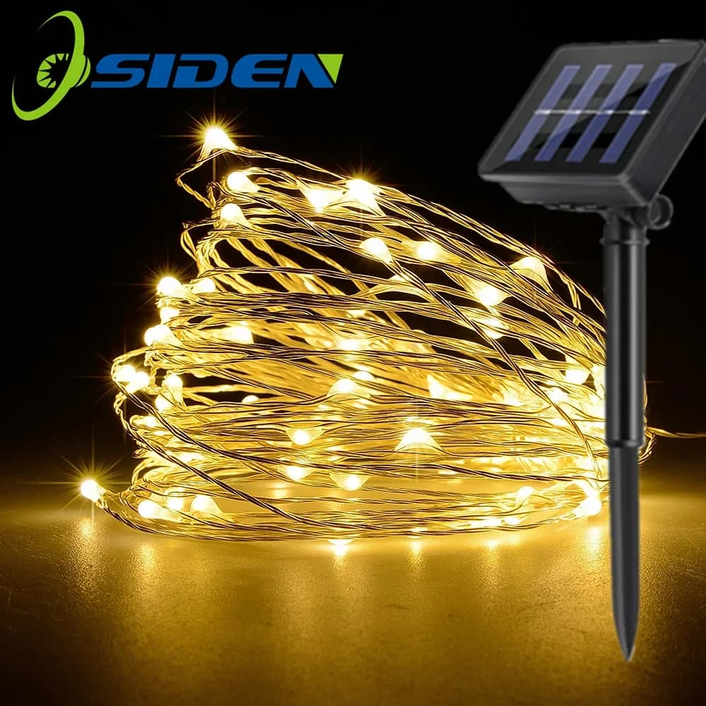 LED Solar Fairy Lights lampada Outdoor 7M 12M 22M LEDs String Waterproof Holiday Party Garland Solar Garden Christmas Lights