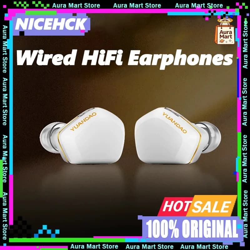 Auricolari Originali NICEHCK Tears DSP Cablati HiFi 0.78 2pin Type-C con Microfono per Gaming e Musica, Decodifica DAC
