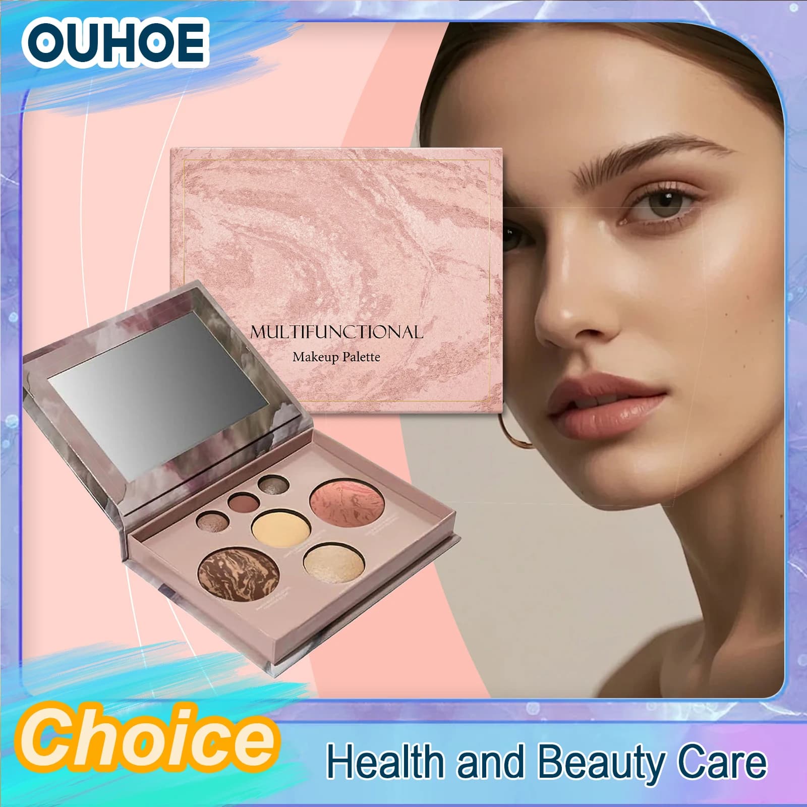 Palette Multifunctional Trick 7 Colors: Opaque and Shimmer, Contouring, Blush and Illuminant Integrated - Daily Makeup Laptop