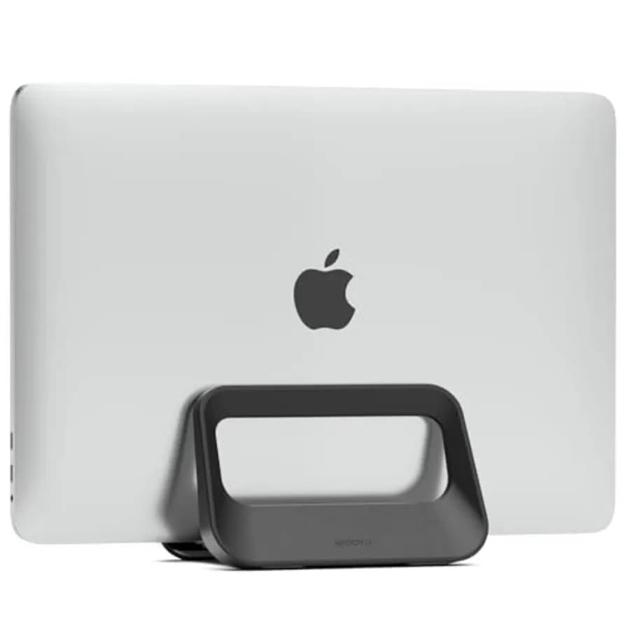 Vertical Laptop Stand for Desk, Plastics Laptop Holder Dock with Silicone Protection, Compatible with All MacBook/Surface/Samsu