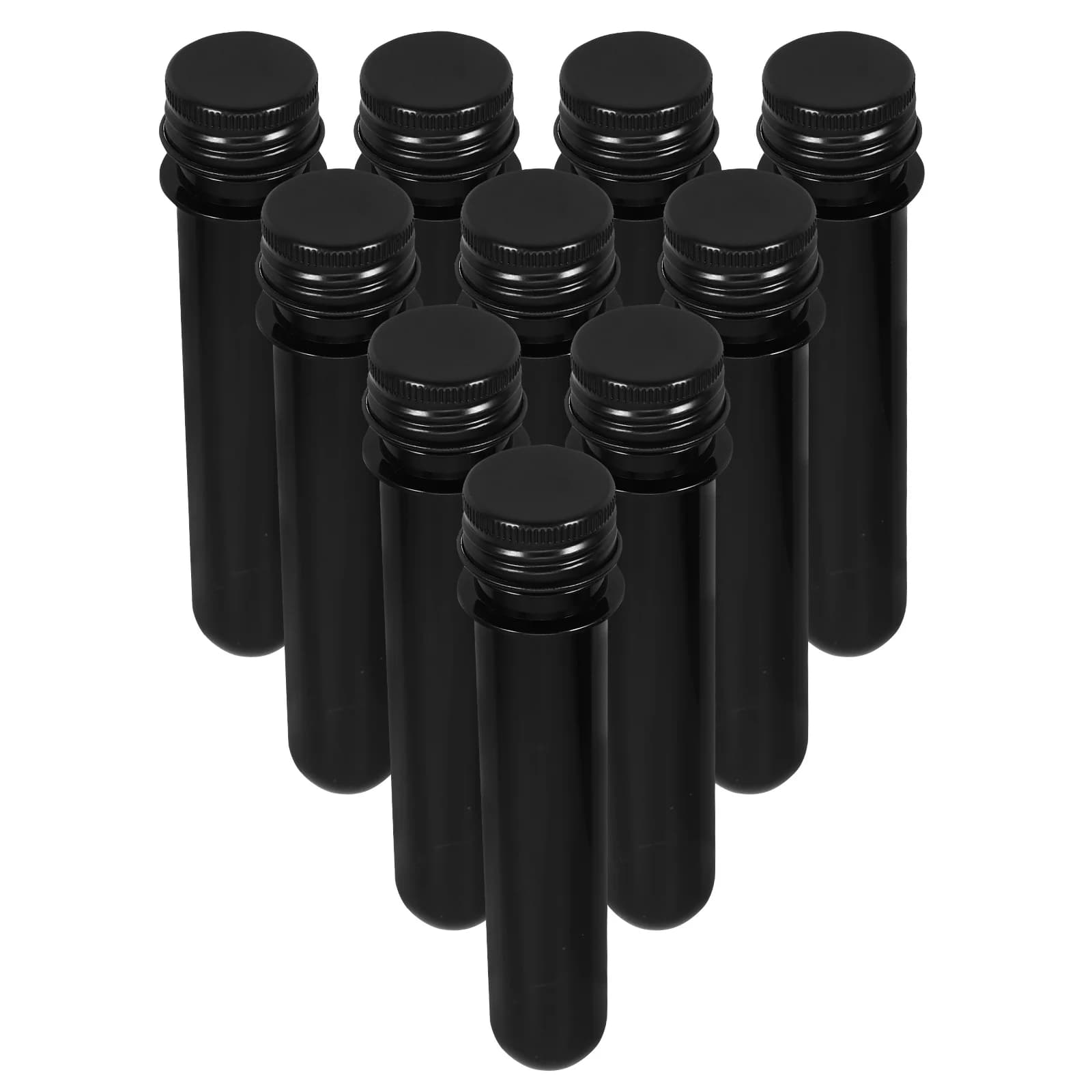 Tubi di stoccaggio in plastica da 10 pezzi con tappi Bottiglie trasparenti per provette per sali da bagno Caramelle Fogli per maschere per il viso Portatili resistenti alle perdite