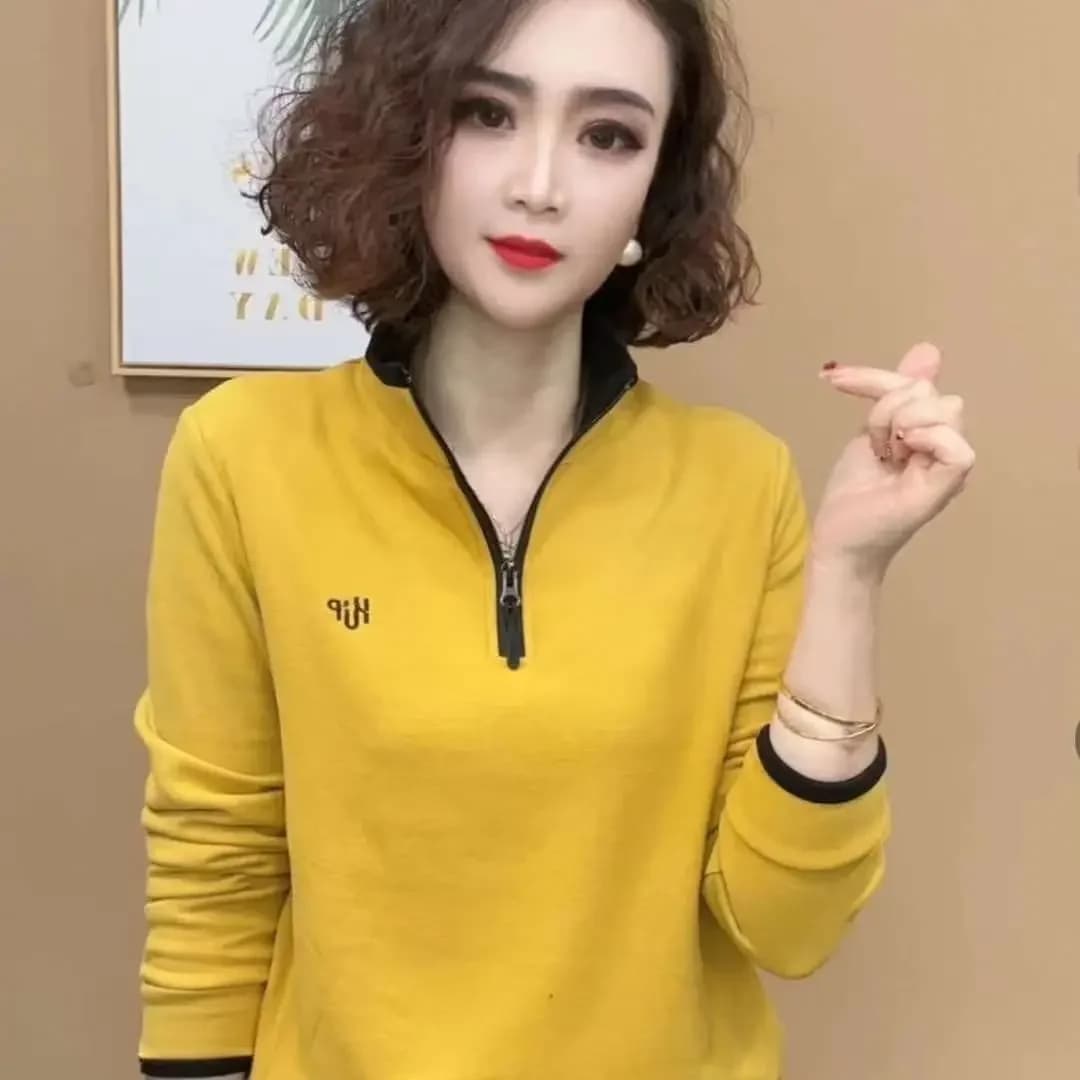 Long Sleeve T-shirt Women's Temperament Top Sports Base Shirt Sweatshirt Spring Fashion New Sweatshirt Casual Slim