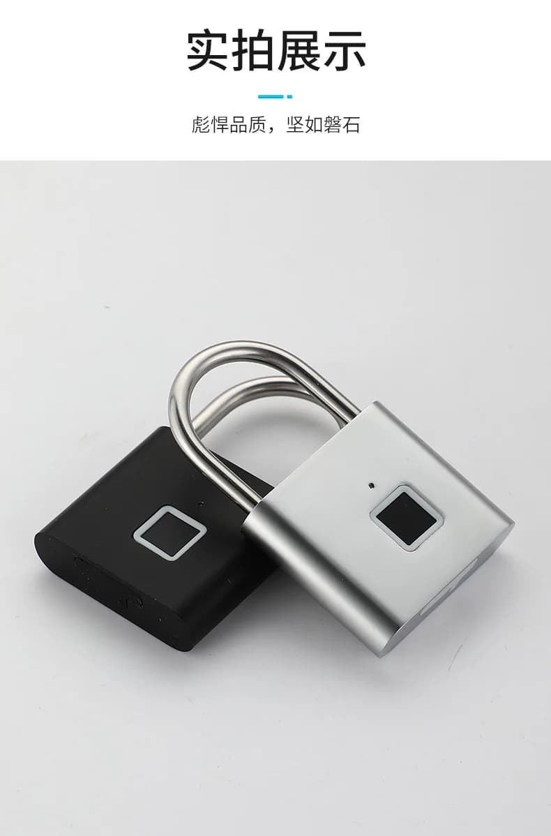 Waterproof Keyless Portable Smart Fingerprint Lock Padlock Anti-Theft Access Control Door Cabine Lock