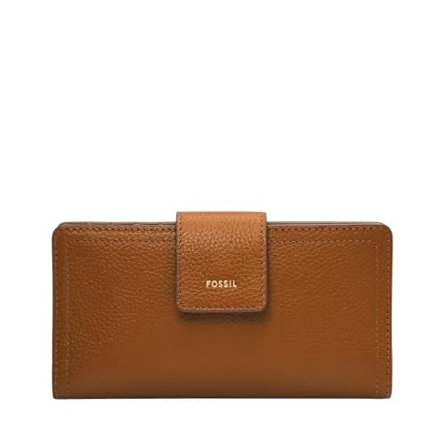 Portafoglio clutch da donna per uso quotidiano, in vera pelle, nero, con protezione RFID