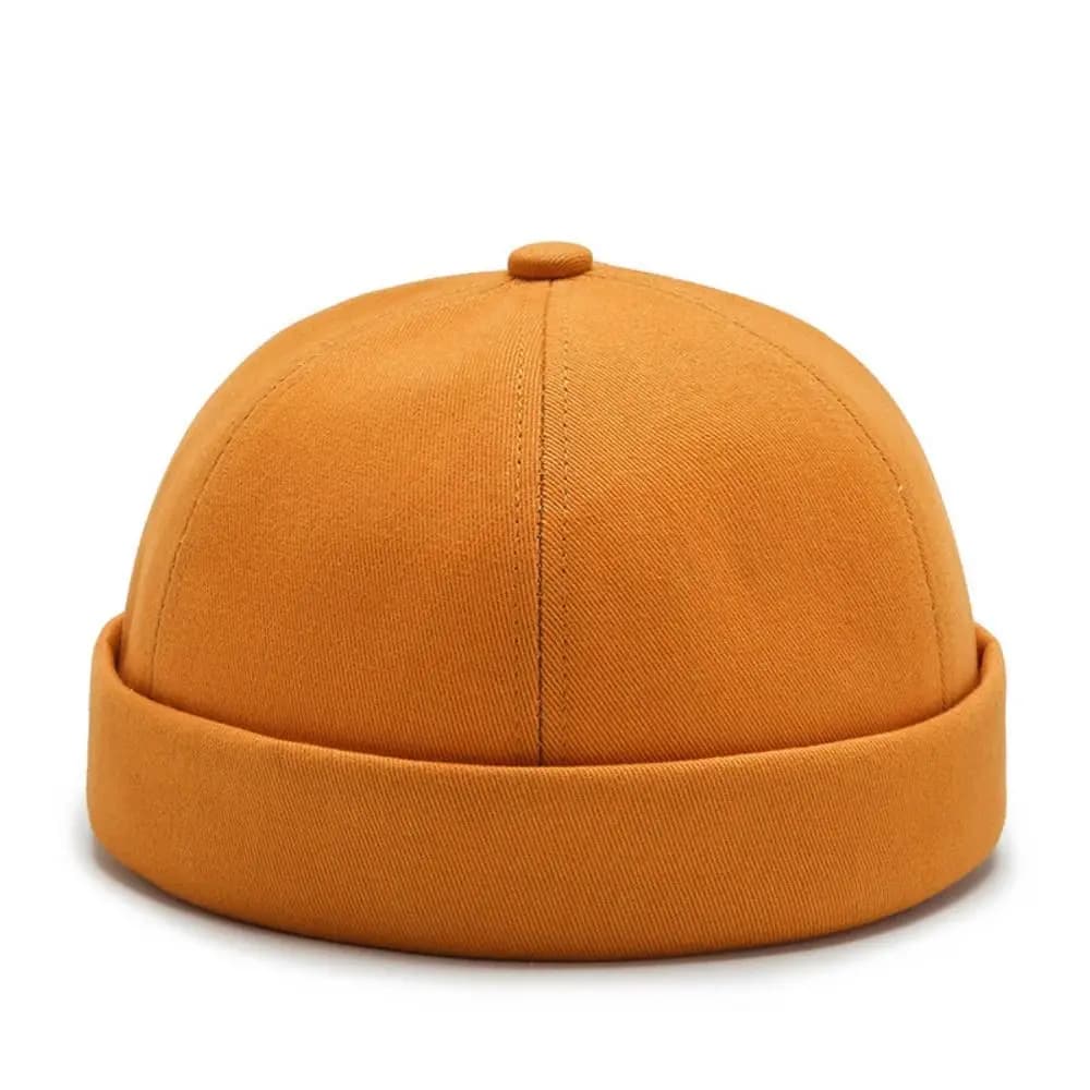 Cappello Giapponese in Cotone Senza Visiera, Tinta Unita, Traspirante, Stile Docker Vintage, Estivo