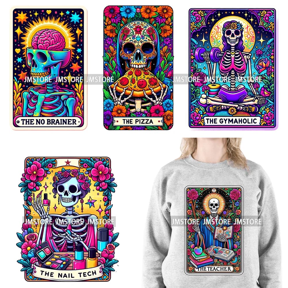 Commercio all'ingrosso Hot Mama Teacher Design Hockey Baseball Player tarocchi Card DTF Iron on decalcomanie Heat Press Transfer Stickers per abbigliamento