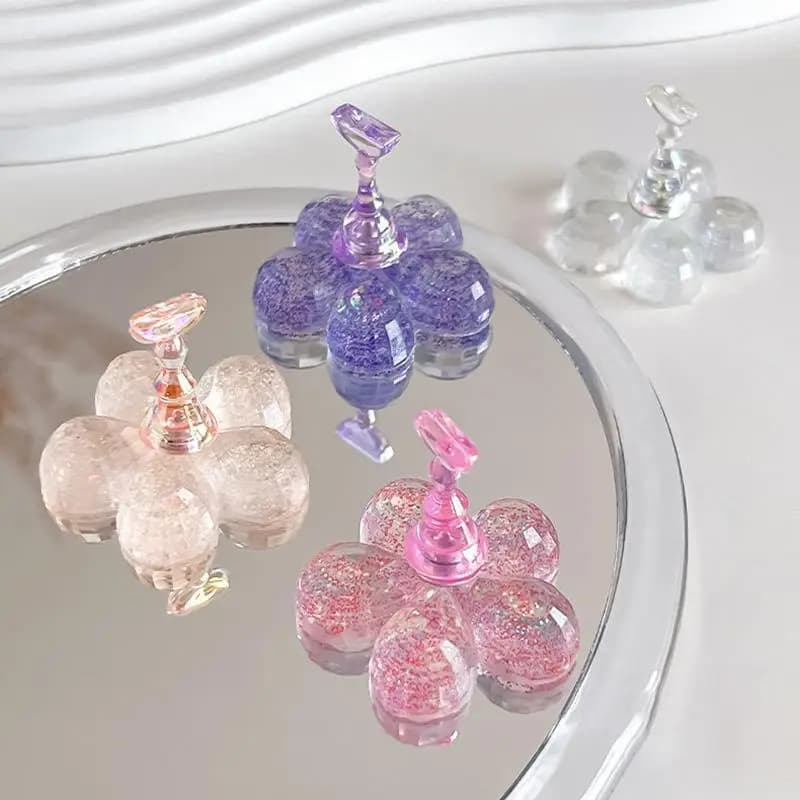 1 set di supporti magnetici per unghie, punte finte in plastica per la pratica del nail art, strumento per manicure
