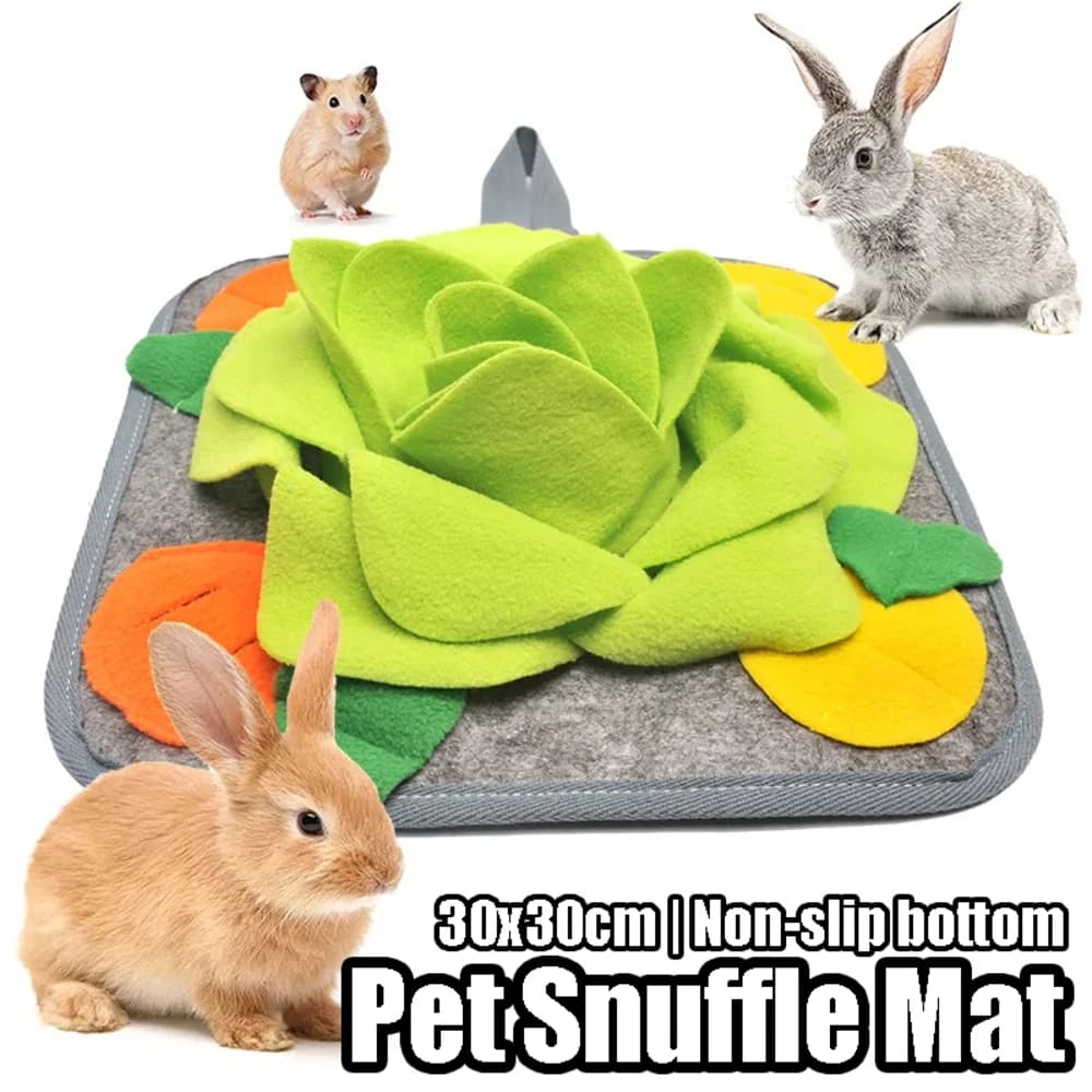 Pet Snuffle Mat Giocattolo interattivo Lento Alimentazione Antiscivolo Foraggiamento Tappetino di addestramento per Conigli Criceti Gatti Cani Tappetino Forniture per animali domestici