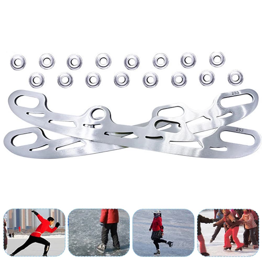 253/290 MM Lame di ricambio per pattinaggio 1 paio di lame per pattinaggio su ghiaccio Lama per pattini in linea in acciaio inossidabile per scarpe da skate