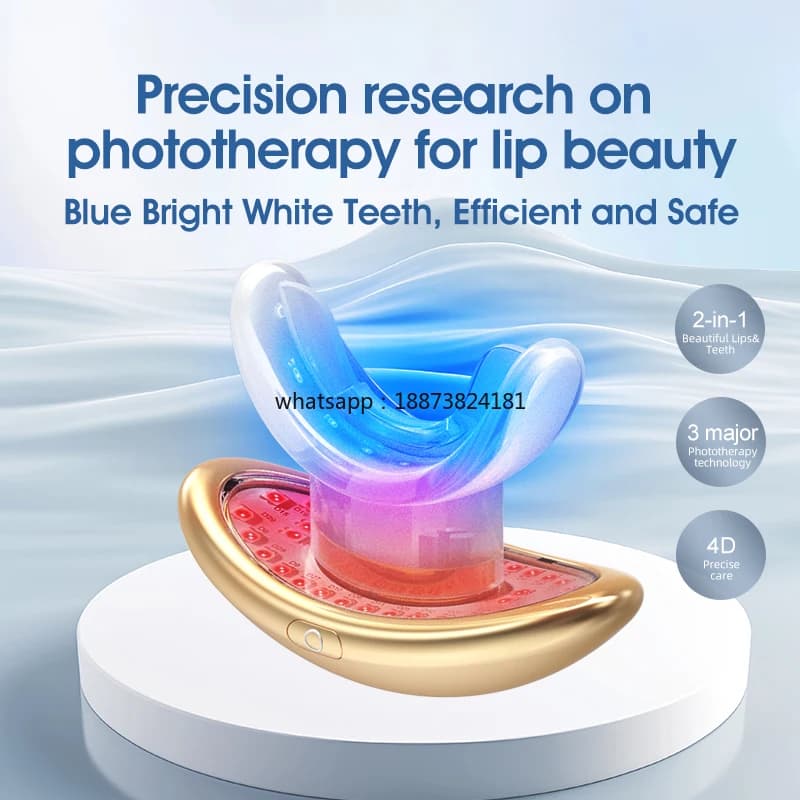 Hydraulic device for double function electric lips smooth lips teeth whitening Blue infrared red light therapy fast shipping