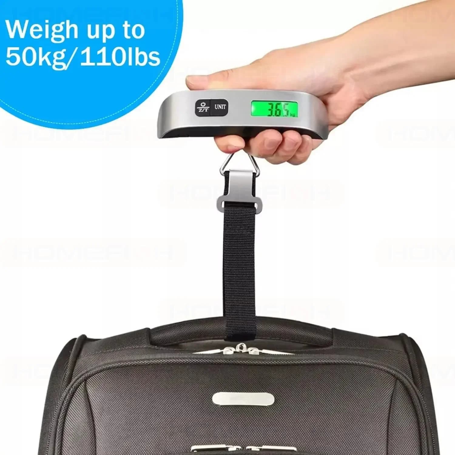 Portable Hook Scale LCD Digital Balancing 110lb/50kg Electronic Kitchen Balancing for Bag Travel Bag Weight Tool