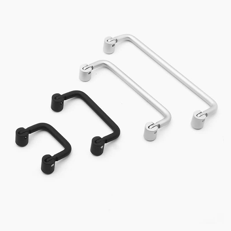 90 Degree Folding Handle Aluminum Alloy Movable Positioning Handle Cabinet Door Hole Spacing 40/64/96/128mm