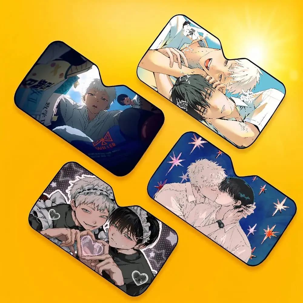 Parasole Pieghevole per Parabrezza Auto con Tema Anime 'The Summer Hikaru Died', Riflettente, Traspirante, Protezione Anti-UV