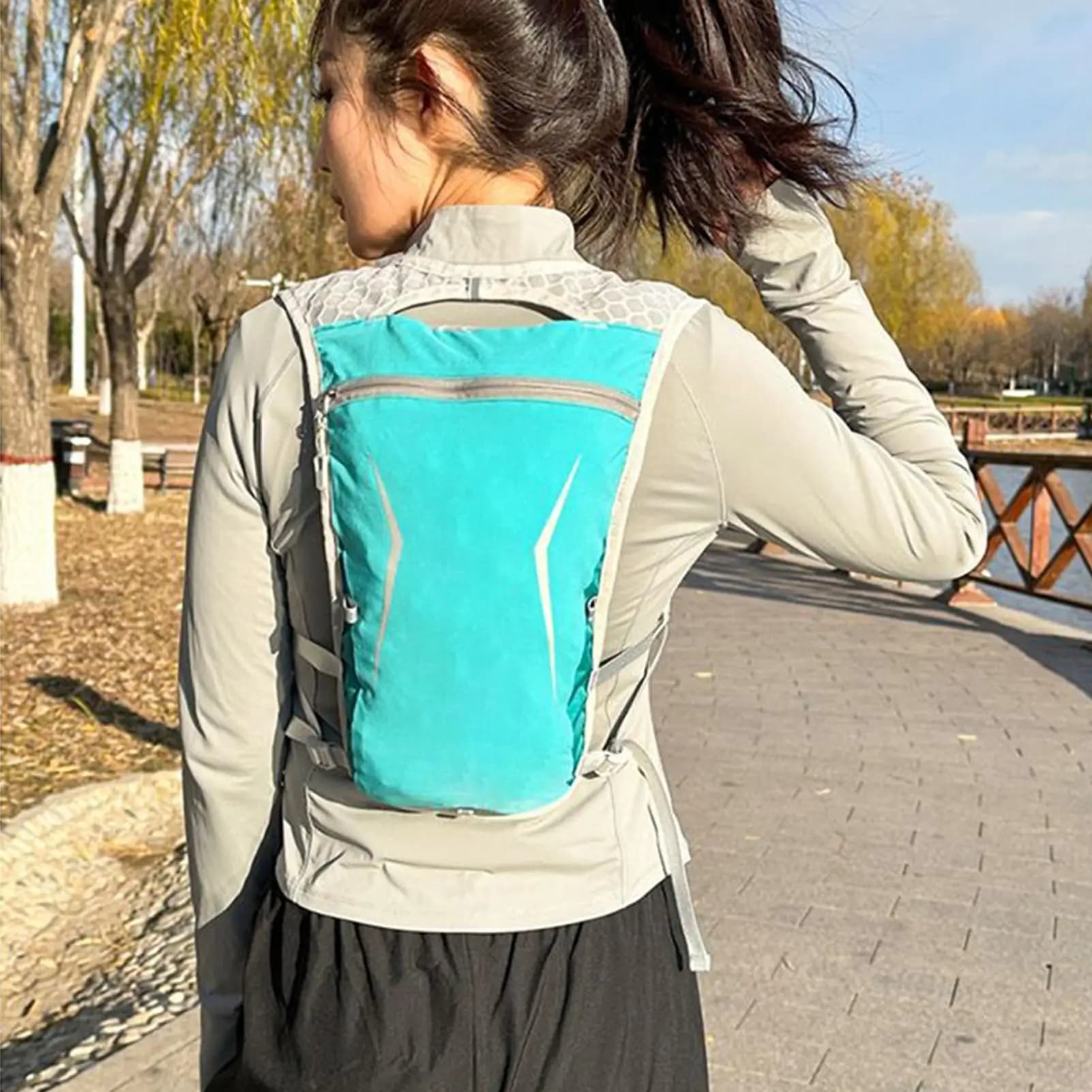 Pacchetto idratazione da corsa Zaino da corsa Gilet d'acqua Pacchetto idratazione Borsa portaoggetti Portabottiglie leggero per uomo Donna all'aperto