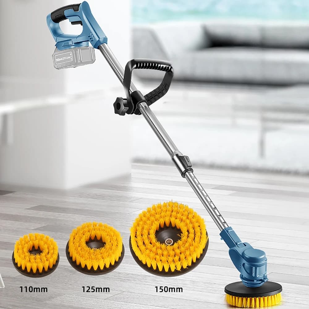 Portable Electric Brush for Cleaning with Makita Battery, Extensible Electric Machine for Cleaning and Polishing Floors (No Included Material)