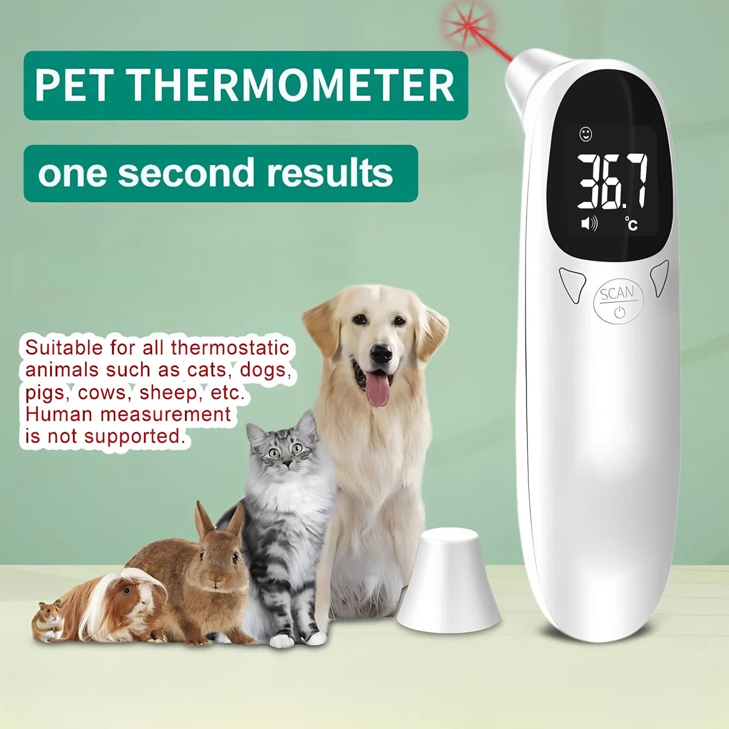 Voice Backlit Forehead Digital Thermometer Non-Contact Infrared Medical Thermometer Body Temperature Fever for Baby Adults