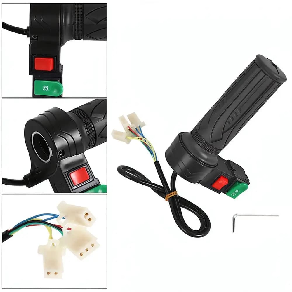 Electric Bicycle Throttle Handlebar Ebike Speed Control Grip With Forward Reverse Shift And Cruise Function Universal Part