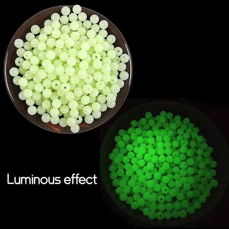 Light beads Fishing space beans 4mm 5mm 6mm 100 pcs/bag We bring back glowing light Floating balls for outdoor fishing equipment