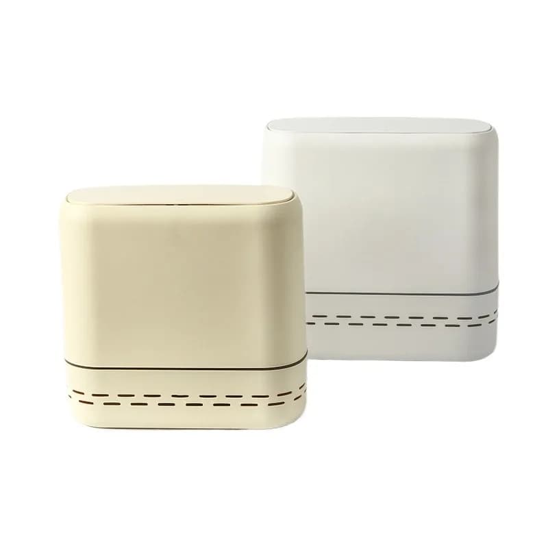 Trash can household kitchen toilet crevice narrow belt cover press automatic adsorption cream wind waste basket