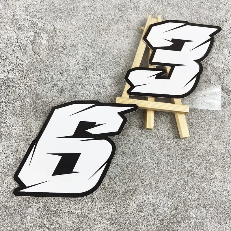 1PC Motorcycle Number Sticker Waterproof for DIY Motorbike Helmet Fuel Tank Windshield Side Panels Decoration 0 To 9 Vinyl Decal