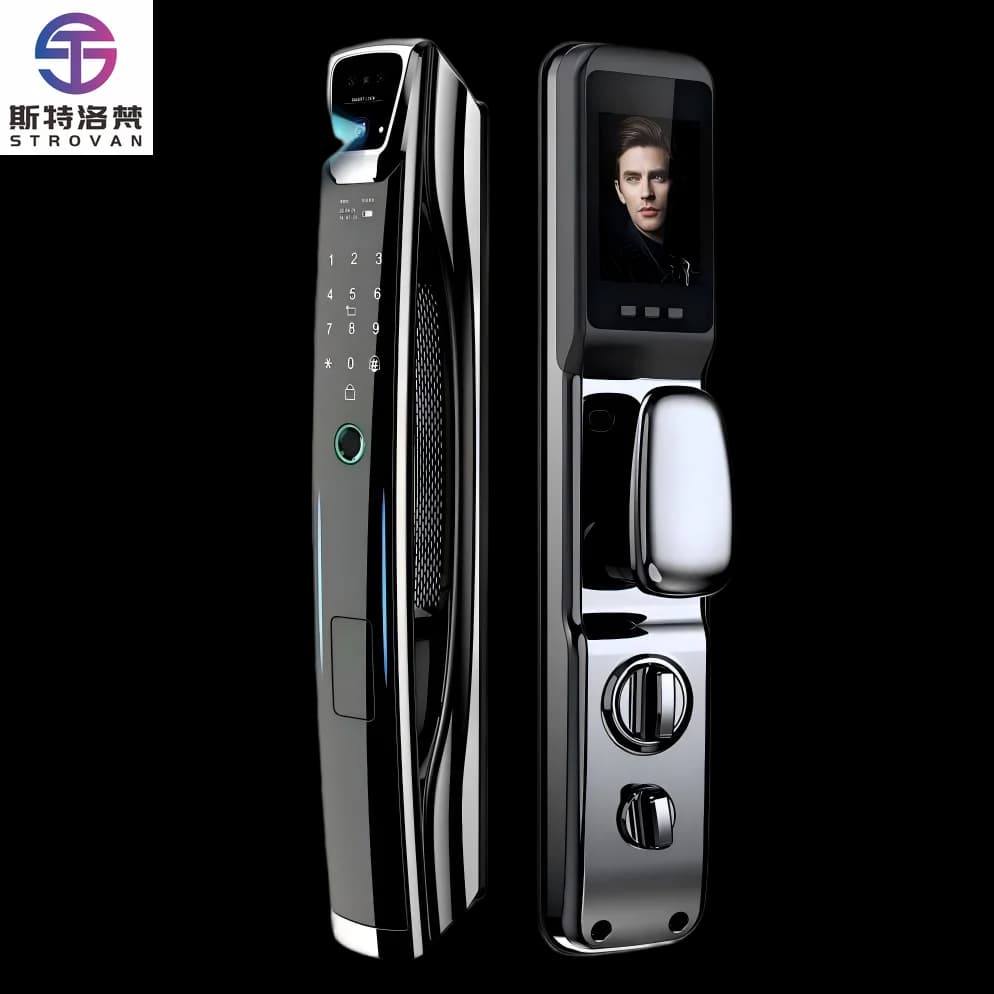App Face Sblocca Riconoscimento delle impronte digitali Serratura intelligente senza chiave per porte in legno e alluminio con cloud e memorizzazione della scheda di memoria