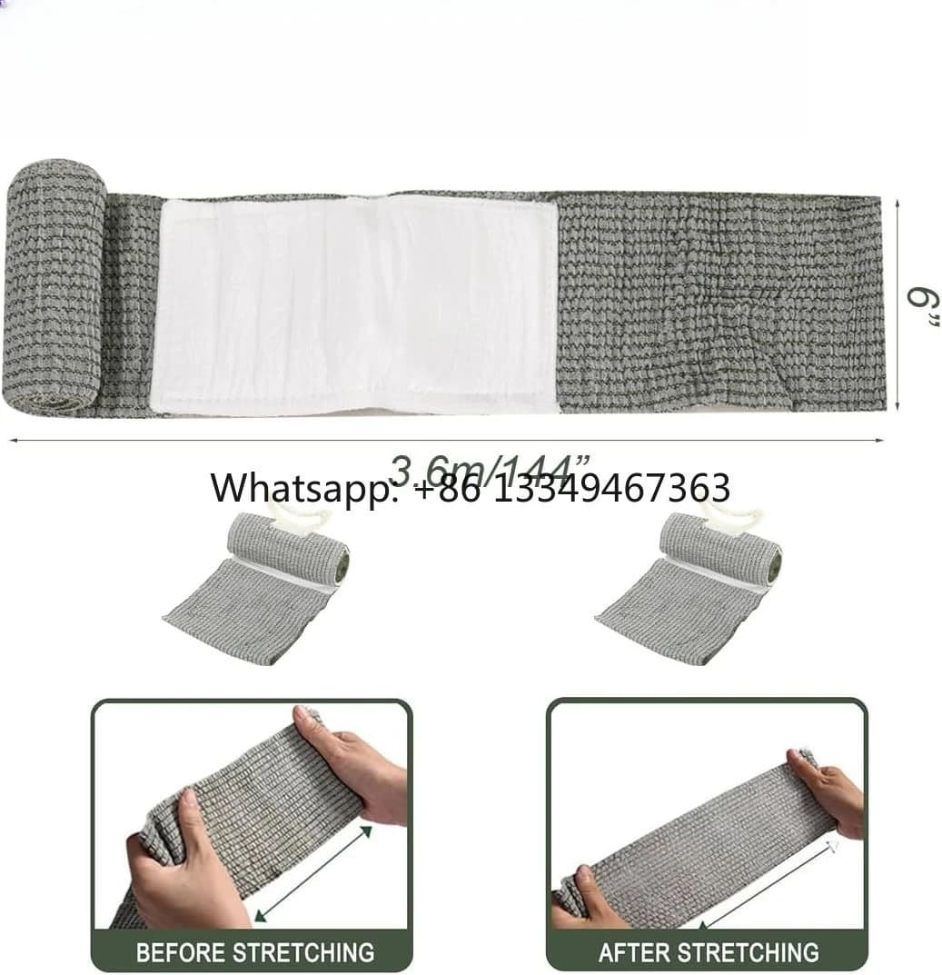Tactical Emergency Bandage Vacuum Packed Hemostatic Compression Dressing for Tactical First Aid Kit