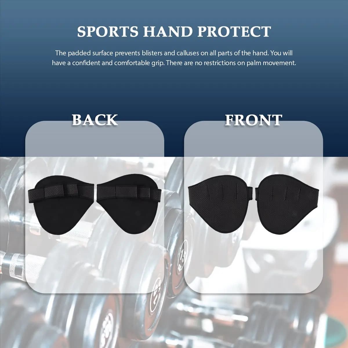 ABXY Lifting Palm Dumbbell Grips Pads Unisex Anti Skid Weight Training Gloves Gym Workout Fitness Sports Hand Protect