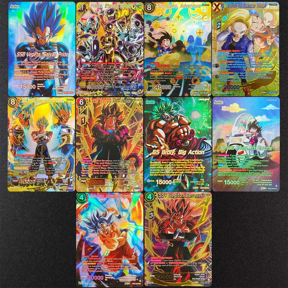 Carte da Collezione DIY Dragon Ball in Inglese: SSB Vegito, Son Goku, Frieza, Vegeta, Gogeta, SS Broly, Storia di Z BT27