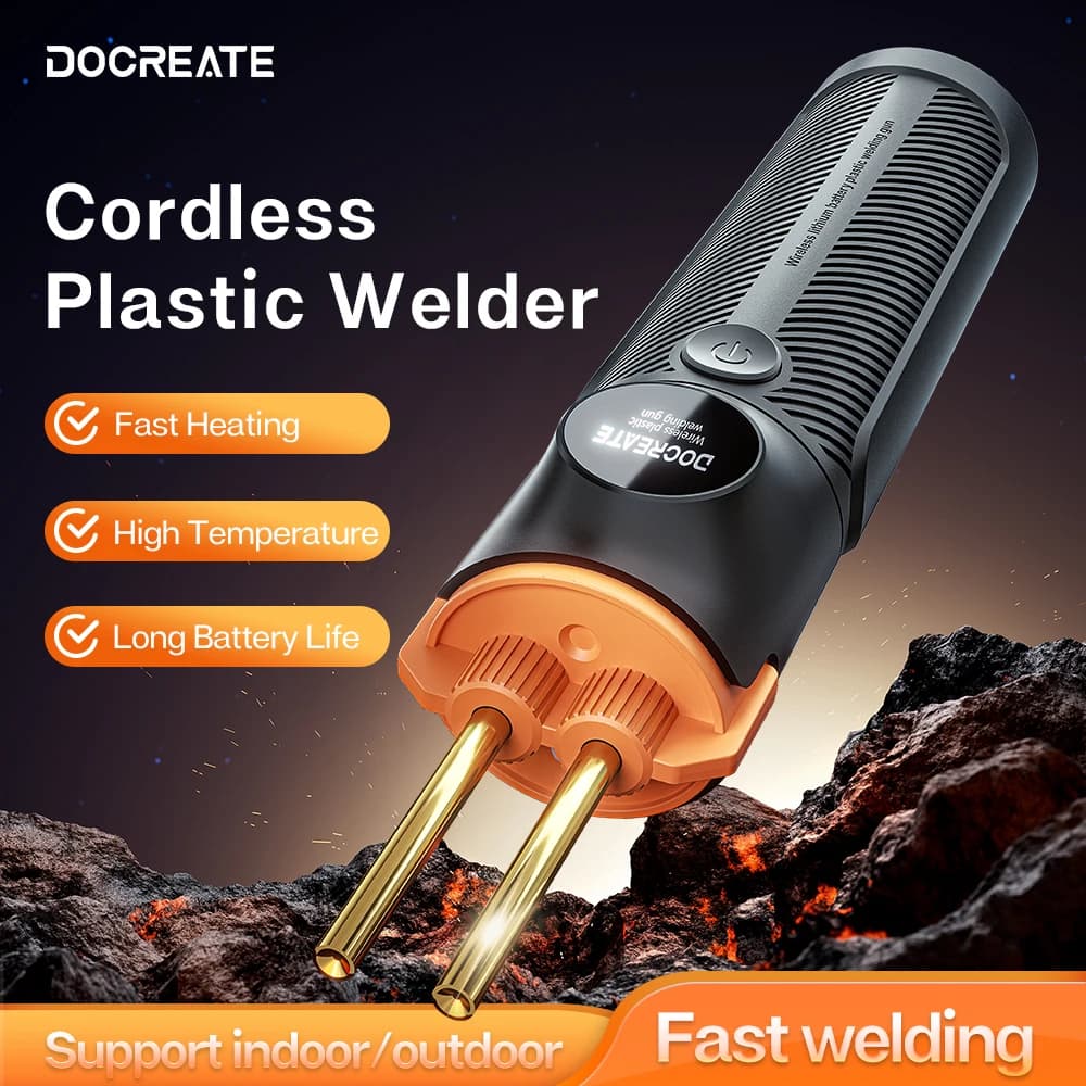 Saldatrice Portatile Wireless per Plastica, Pistola Saldatrice Ricaricabile USB, Kit di Riparazione con Graffatrice a Caldo per Paraurti Auto