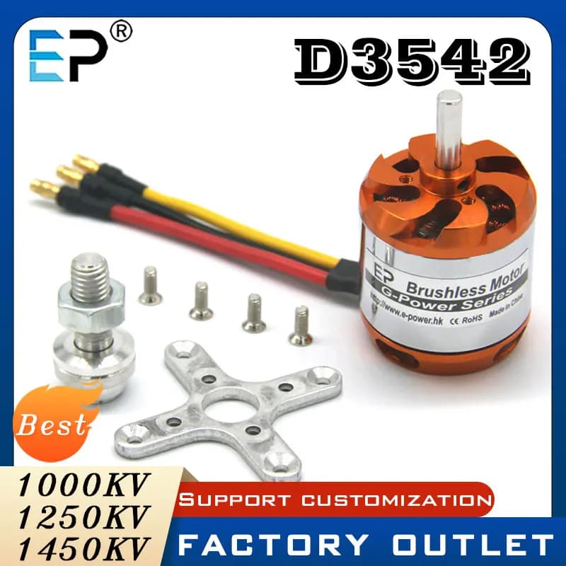 E-POWER D3542 Motore brushless impermeabile 1000KV 1250KV 1450KV per elicotteri RC Droni ad ala fissa - Parti di grado giocattolo