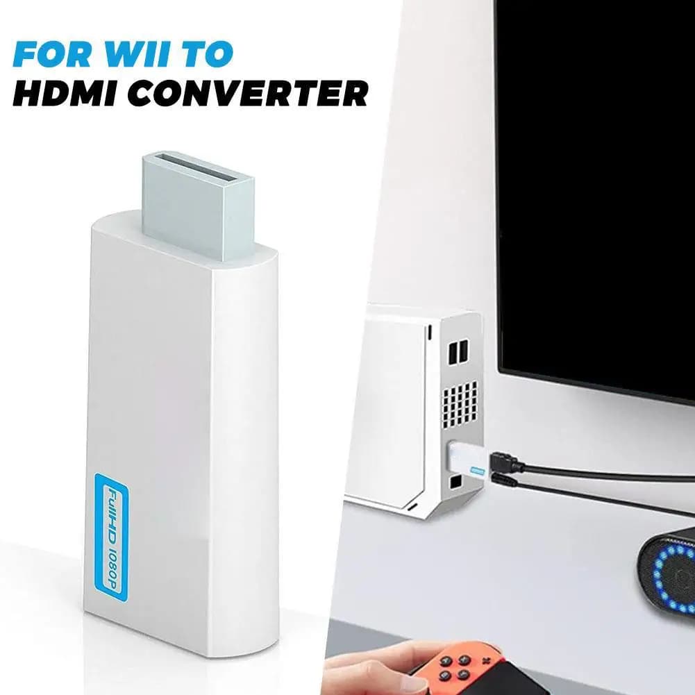 Wii Converter to HDMI 1080P, HD Video Output Adapter for Wii Game Console