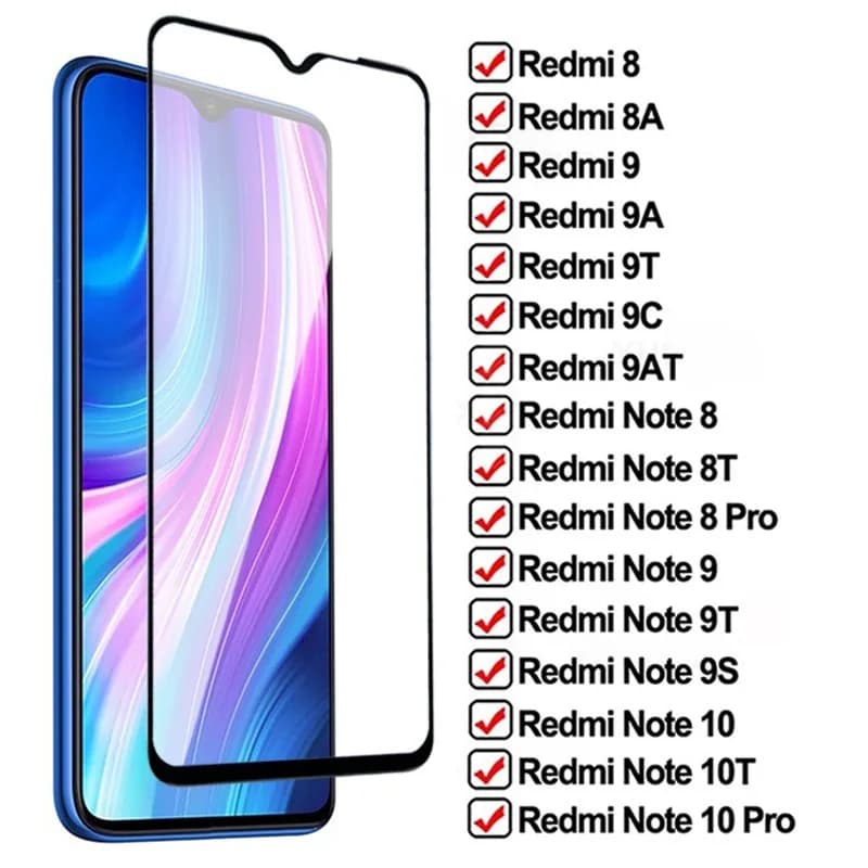 Vetro di protezione 100D per Xiaomi Redmi 8 8A 9A 9AT 9C NFC pellicola salvaschermo per Redmi Note 8 9 10 Pro 8T 9T 10T 9S 10S Glass