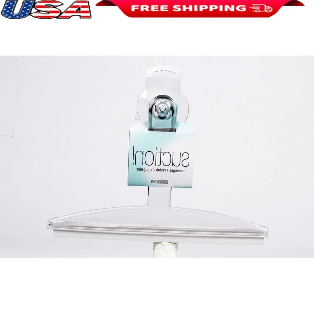 Scarico a ventosa in plastica resistente per la pulizia della doccia e del bagno con gancio portaoggetti, ideali specchi per finestre e porte in vetro