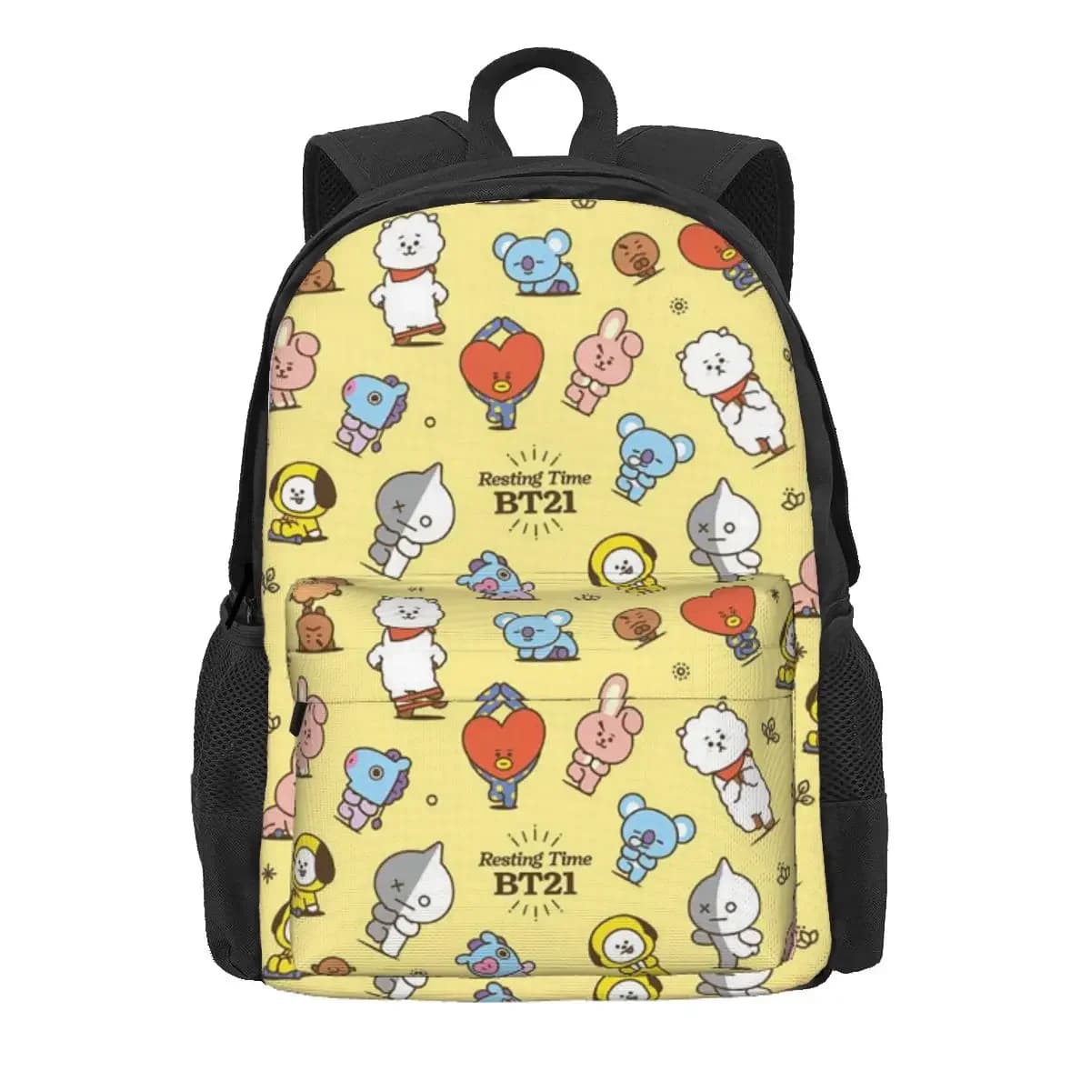 Cute Cartoon BT21 Backpack Daypack Large Capacity Children BookBag School Bag Shoulder Bags for Men Women