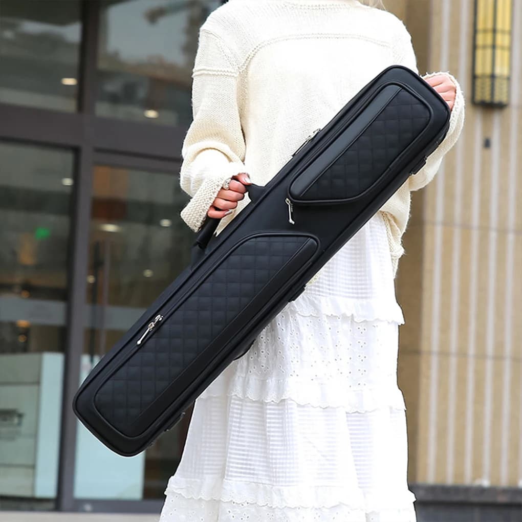 1/2 Custodia per stecca da biliardo portatile Borsa per stecca da biliardo da biliardo in tessuto Oxford Custodia per stecca da biliardo morbida e leggera Accessori sportivi