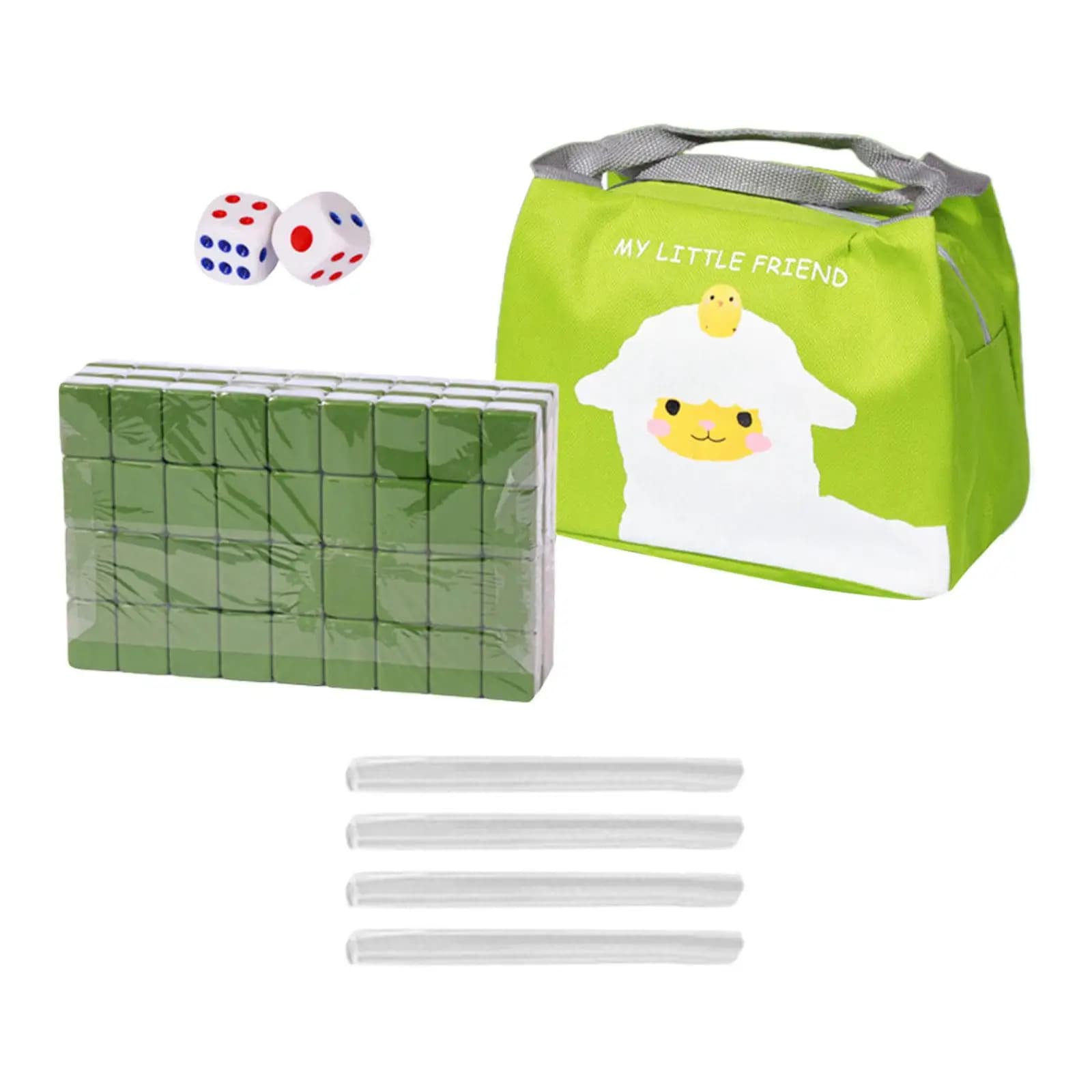 Set da Viaggio Mini Mahjong, Gioco di Mahjong con Caratteri Cinesi, 144 Tessere da 24mm, Set Giocattolo Mahjong Cinese per Adulti e Bambini
