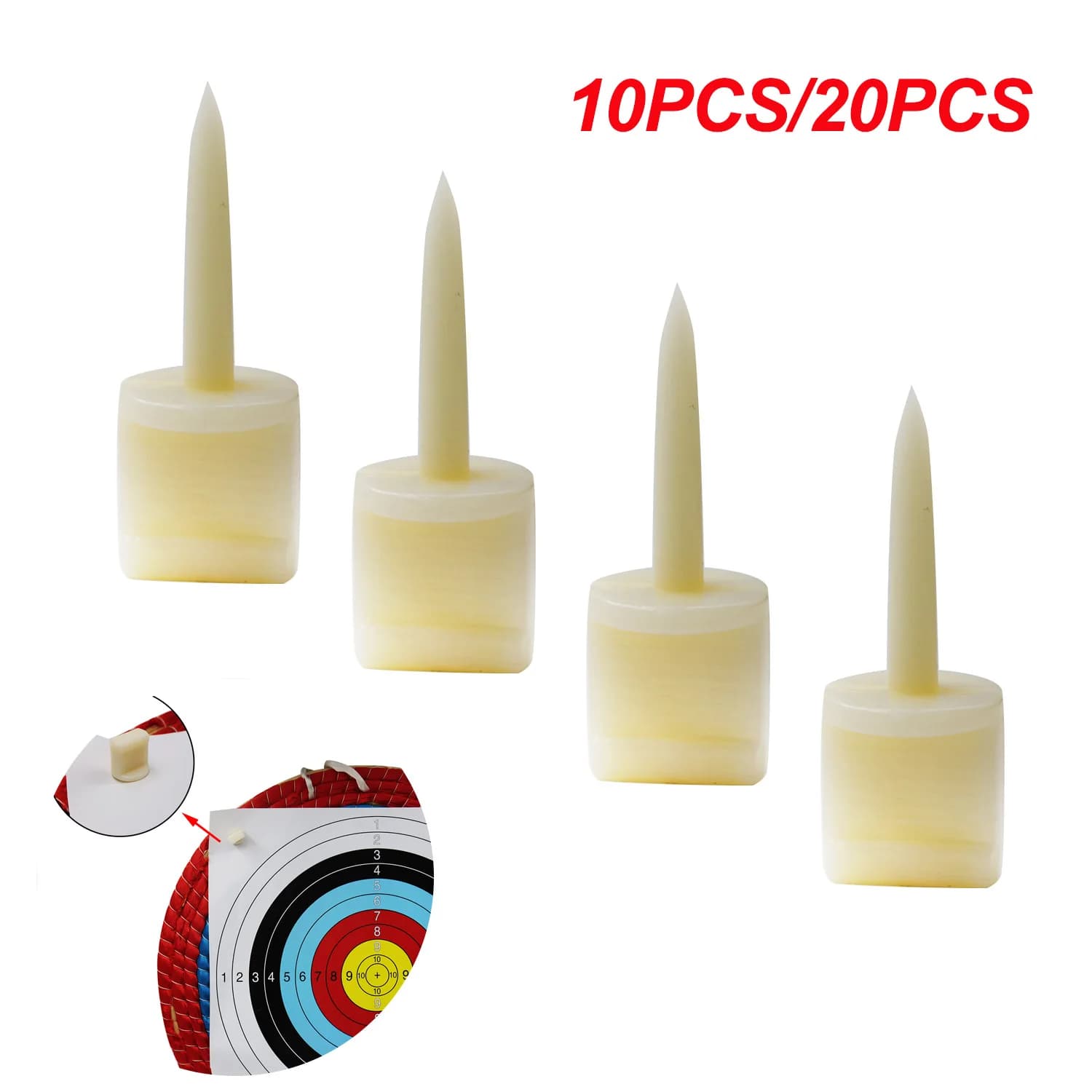 10 pz/20 pz plastica tiro con l'arco bersaglio chiodo pin bersaglio fisso carta fissare strumenti accessori per tiro con l'arco all'aperto